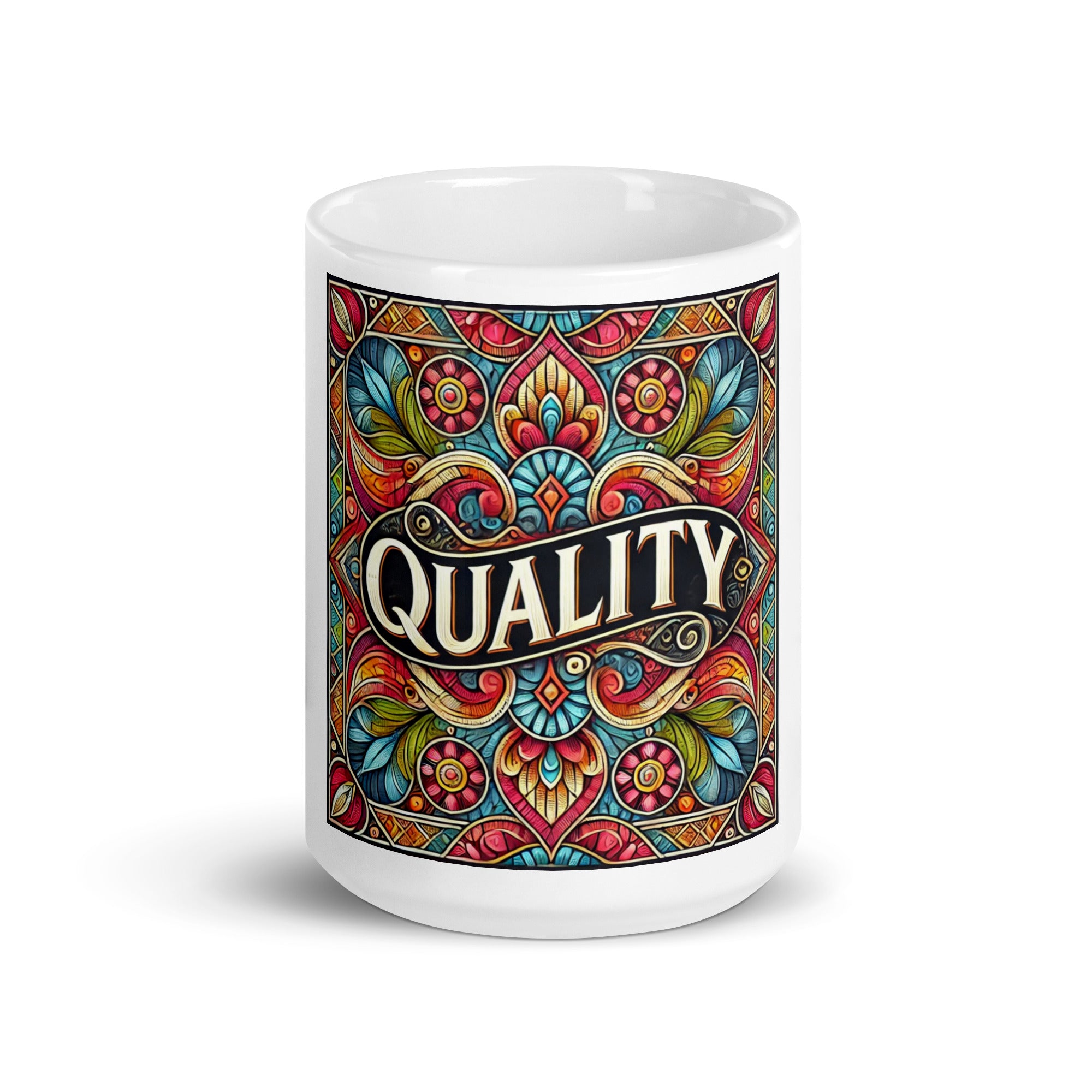 White glossy mug