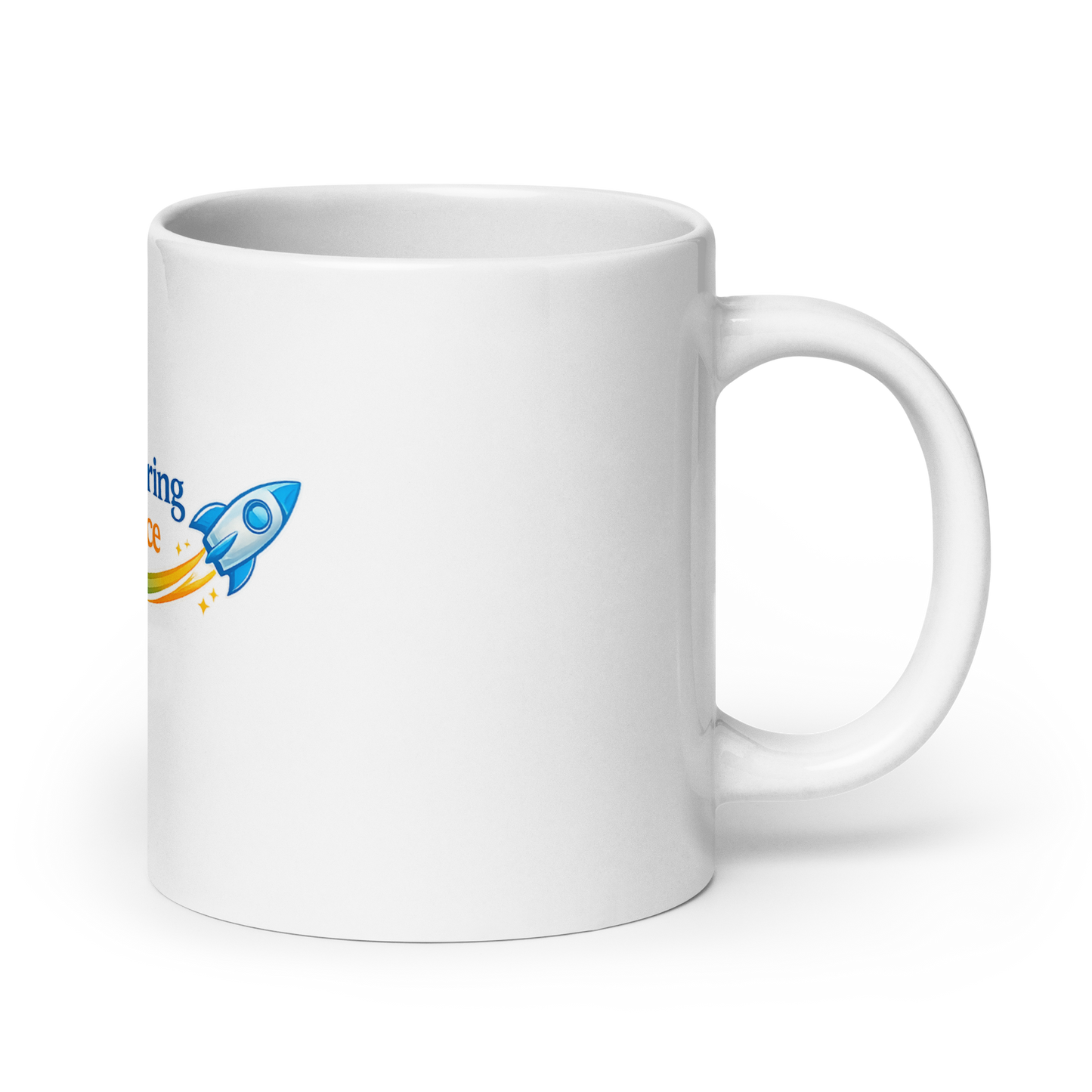 Quality Powering performance White glossy mug